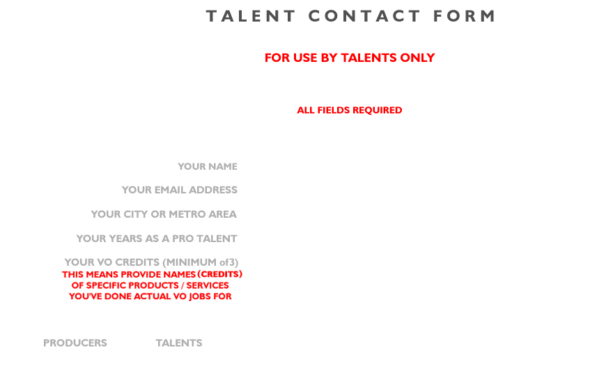 contact from producer